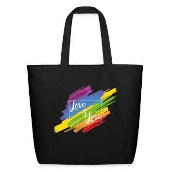 Love Is Love - Eco-Friendly Cotton Tote - black - Front