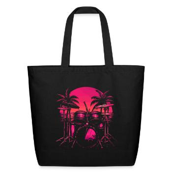 Trap Set Retro Style - Eco-Friendly Cotton Tote - black - Front