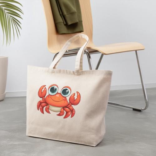 Cute Cartoon Baby Crab - Eco-Friendly Cotton Tote