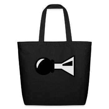 Horn - Eco-Friendly Cotton Tote - black - Front