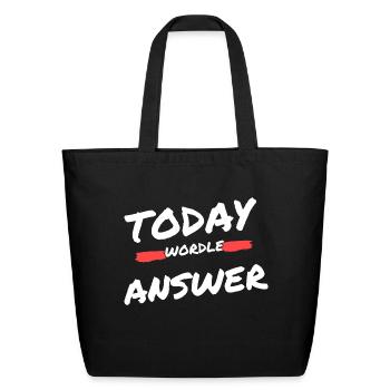 Today wordle answer - Eco-Friendly Cotton Tote - black - Front