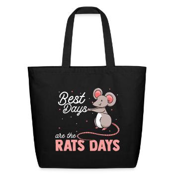 rat - Eco-Friendly Cotton Tote - black - Front