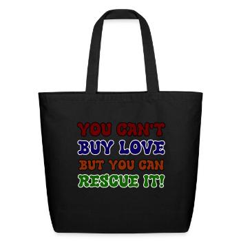 Funny Slogan Love - Eco-Friendly Cotton Tote - black - Front