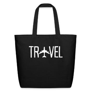 Travel - Eco-Friendly Cotton Tote - black - Front