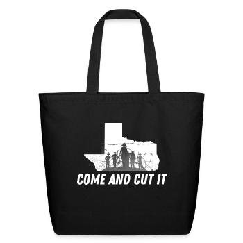 Come and cut it Texas - Eco-Friendly Cotton Tote - black - Front