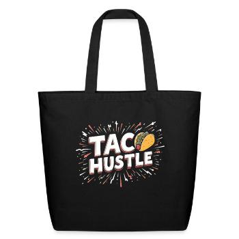 Taco Hustle - Eco-Friendly Cotton Tote - black - Front