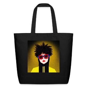 Strange model woman - Eco-Friendly Cotton Tote - black - Front