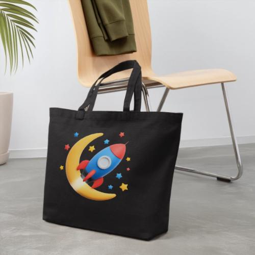 Rocket to the Crescent Moon - Eco-Friendly Cotton Tote