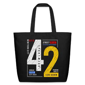 Neon 42 Streetwear Core Denim - Eco-Friendly Cotton Tote - black - Front