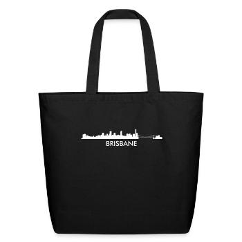 Brisbane Australia Skyline - Eco-Friendly Cotton Tote - black - Front