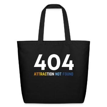 404 Aro Ace Attraction Not Found. Aroace Pride. - Eco-Friendly Cotton Tote - black - Front