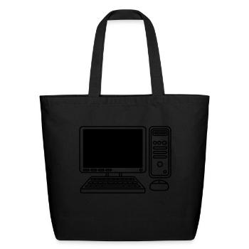 screen keyboard mouse computer - Eco-Friendly Cotton Tote - black - Front