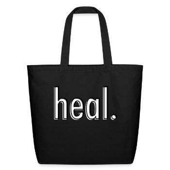 Heal - Eco-Friendly Cotton Tote - black - Front