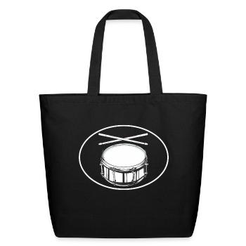 Drummer Drum Player Lover Kit Trap Set Snare - Eco-Friendly Cotton Tote - black - Front