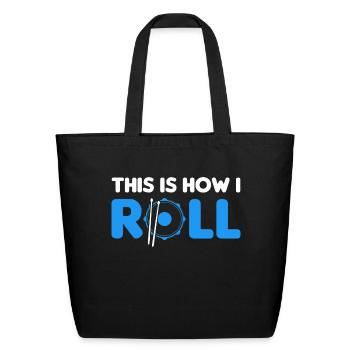 Drummer Drums Drumsticks Musician Outfit - Eco-Friendly Cotton Tote - black - Front