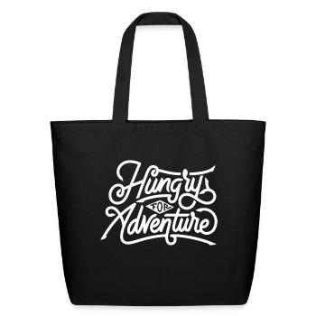 Hungry For Adventure - Eco-Friendly Cotton Tote - black - Front