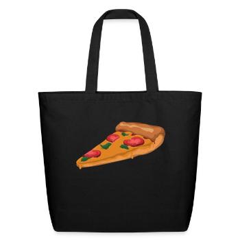 Tasty Tomato Italian Pizza - Eco-Friendly Cotton Tote - black - Front