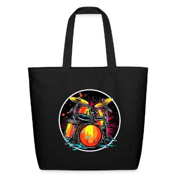 Trap Set Portrait - Eco-Friendly Cotton Tote - black - Front
