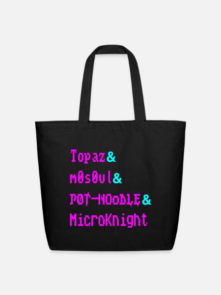 Old school Amiga fonts - Eco-Friendly Cotton Tote - black