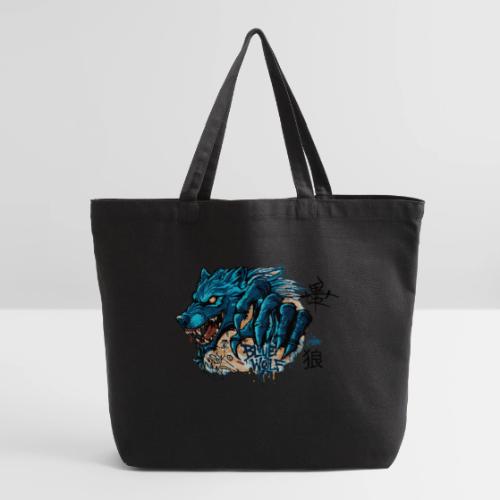 Blue Wolf Graffiti Street Art - Eco-Friendly Cotton Tote