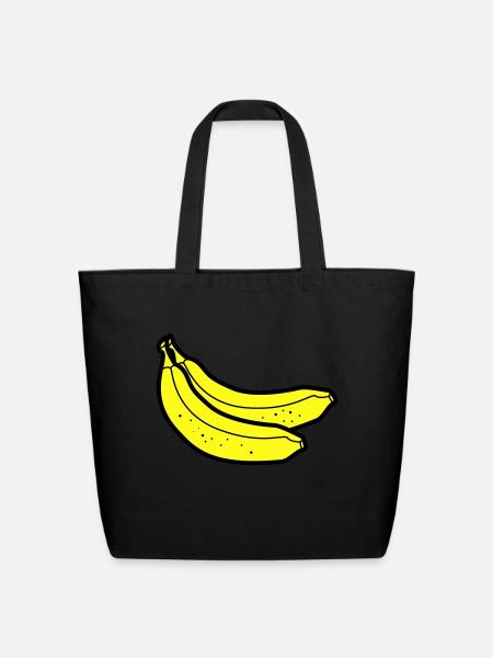 Bananas - Eco-Friendly Cotton Tote - black