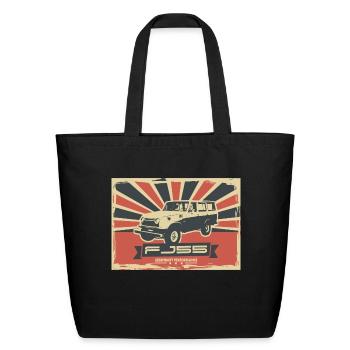 Vintage FJ55 Poster Tee - Eco-Friendly Cotton Tote - black - Front