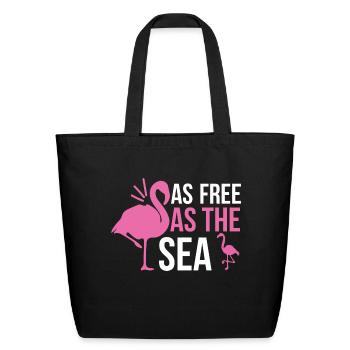As Free As The Sea - Eco-Friendly Cotton Tote - black - Front
