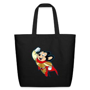 flying mouse - Eco-Friendly Cotton Tote - black - Front