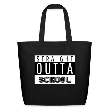 SOS funny - Eco-Friendly Cotton Tote - black - Front