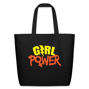 Original Girl Power - Eco-Friendly Cotton Tote - black - Front
