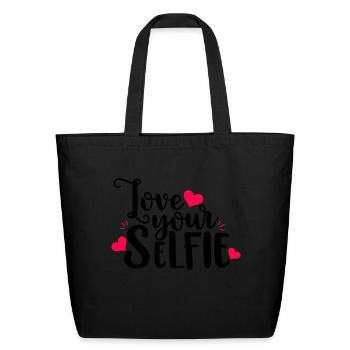 Love Your Selfie - Eco-Friendly Cotton Tote - black - Front