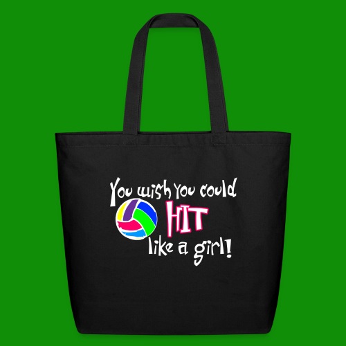 Hit Like a Girl Volleyball - Eco-Friendly Cotton Tote