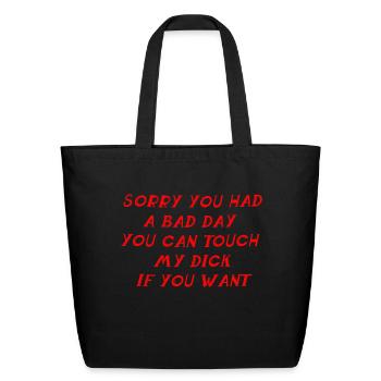 SORRY YOU HAD - Eco-Friendly Cotton Tote - black - Front