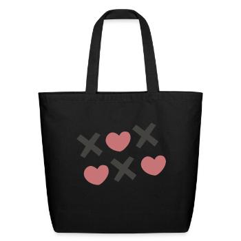 Cut out design - Eco-Friendly Cotton Tote - black - Front