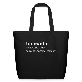 Kamala Definition - Kamala Harris For The People - Eco-Friendly Cotton Tote - black - Front