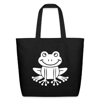 Frog - Eco-Friendly Cotton Tote - black - Front