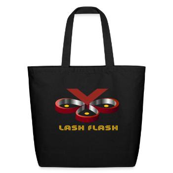 lash flash - Eco-Friendly Cotton Tote - black - Front