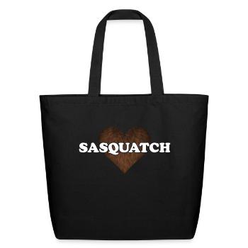 Sasquatch Love - Eco-Friendly Cotton Tote - black - Front