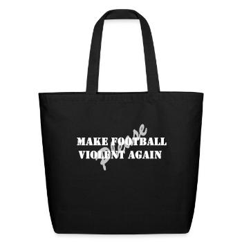 Make Football - Eco-Friendly Cotton Tote - black - Front