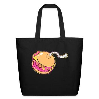 Burger Bomb - Eco-Friendly Cotton Tote - black - Front