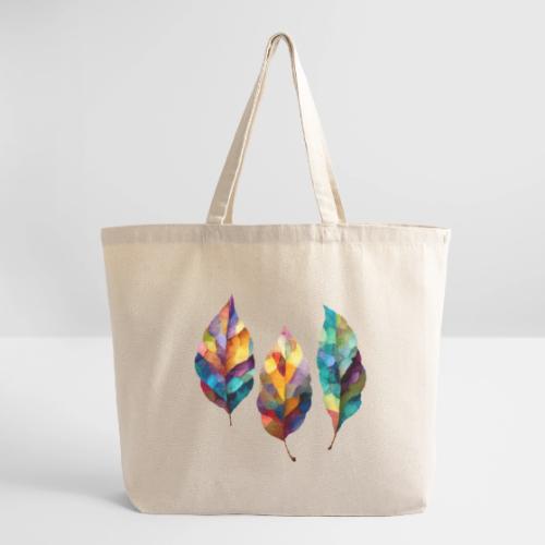 Art: Colorful Leaf Harmony - Eco-Friendly Cotton Tote