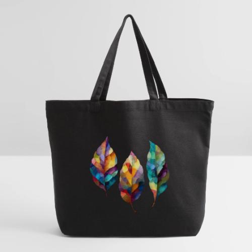 Art: Colorful Leaf Harmony - Eco-Friendly Cotton Tote