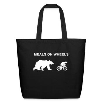 meals on wheels - Eco-Friendly Cotton Tote - black - Front