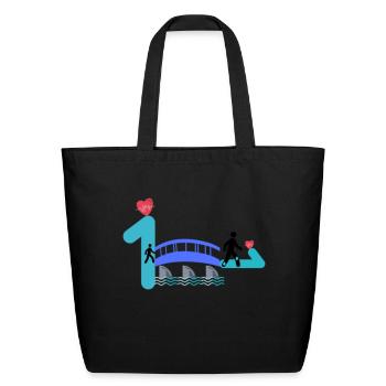 stages life - Eco-Friendly Cotton Tote - black - Front