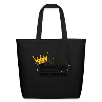 December Art - Eco-Friendly Cotton Tote - black - Front
