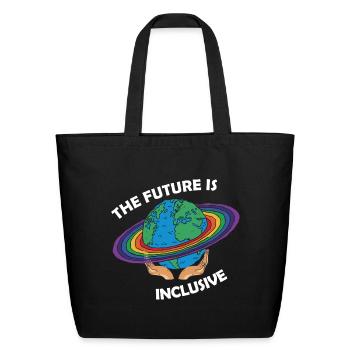 The Future is Inclusive - Eco-Friendly Cotton Tote - black - Front