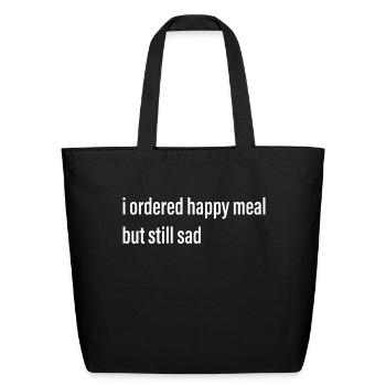 Happy Meal Meme - Eco-Friendly Cotton Tote - black - Front