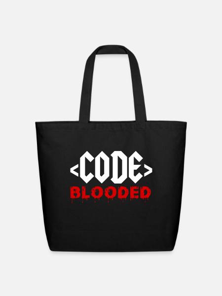 Code Blooded - Eco-Friendly Cotton Tote - black