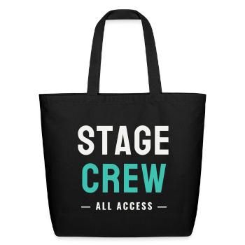 Stage Crew - Matching Group Team Squad Member - Eco-Friendly Cotton Tote - black - Front
