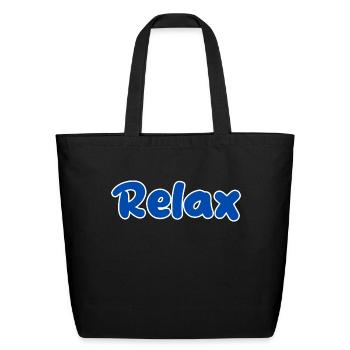 Relax nostalgia - Eco-Friendly Cotton Tote - black - Front